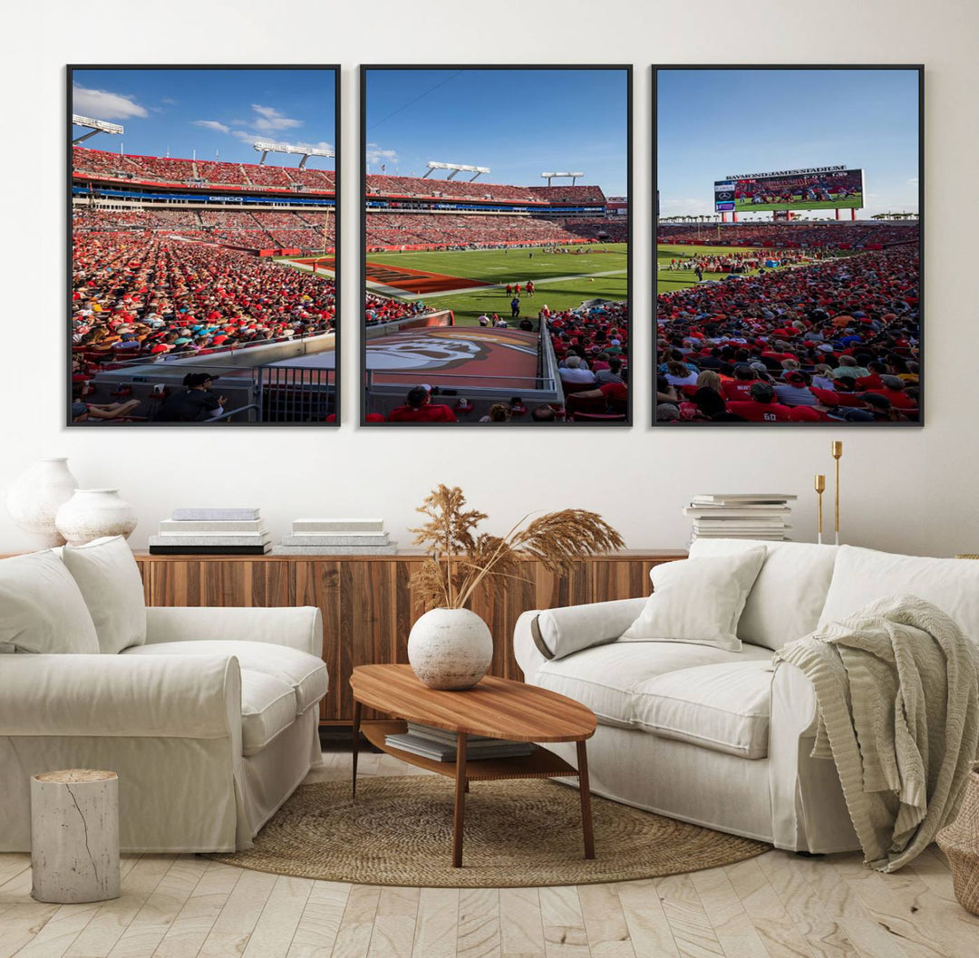 Tampa Stadium Wall Art Canvas Print.