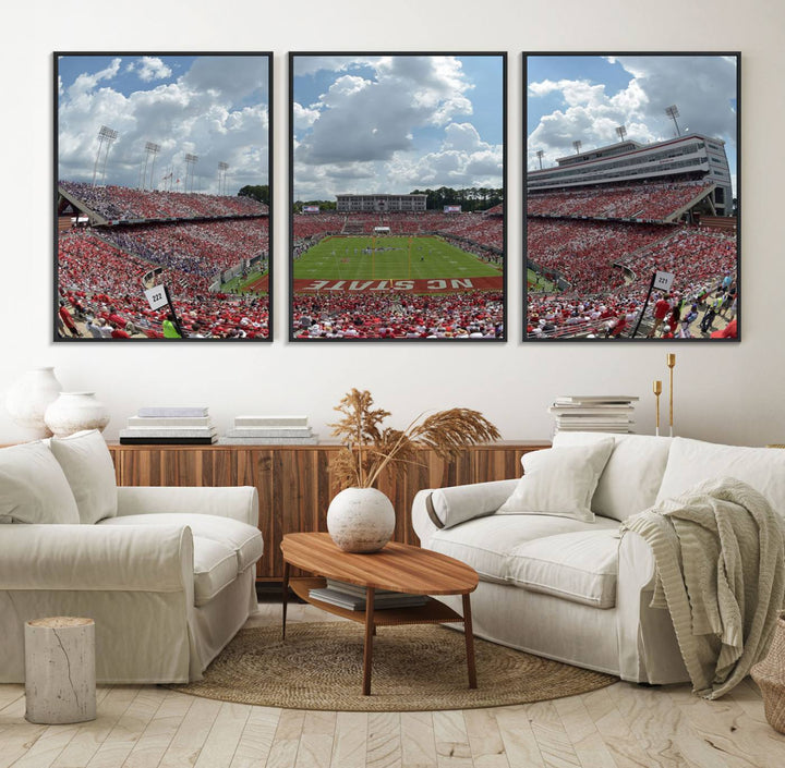 Canvas print of Carter-Finley Stadium, showcasing the NC State Wolfpack.