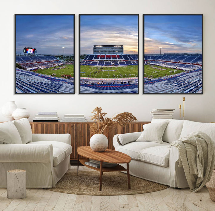 Florida Atlantic Owls Stadium canvas print with UV coating.