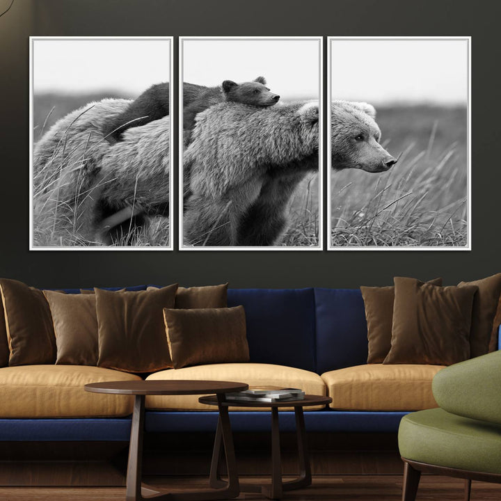 The Bear and Cub Wall Art Canvas is prominently displayed.