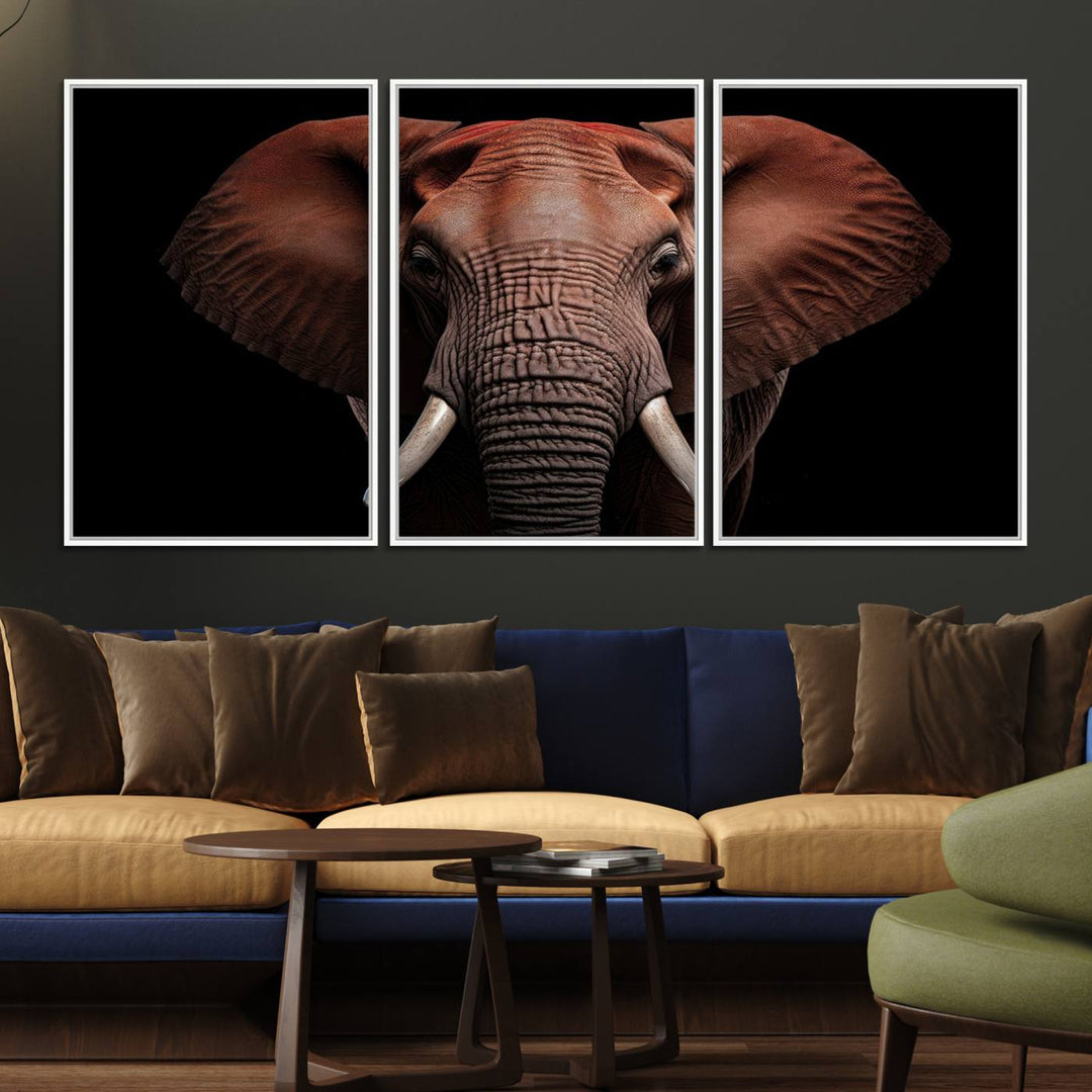 The Wild Elephant Wall Art Canvas Print is displayed prominently.