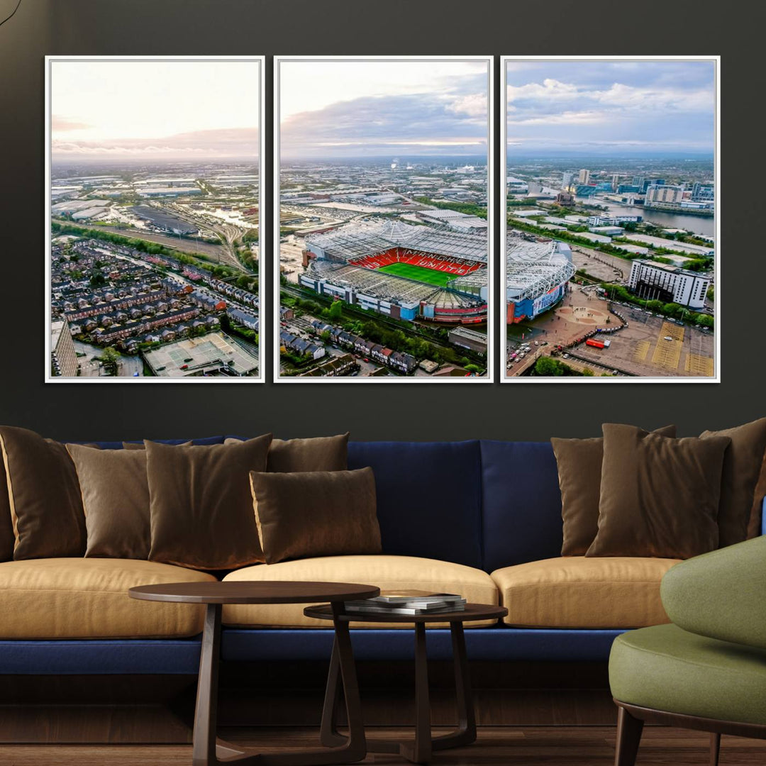 Old Trafford Manchester United Stadium wall art canvas.