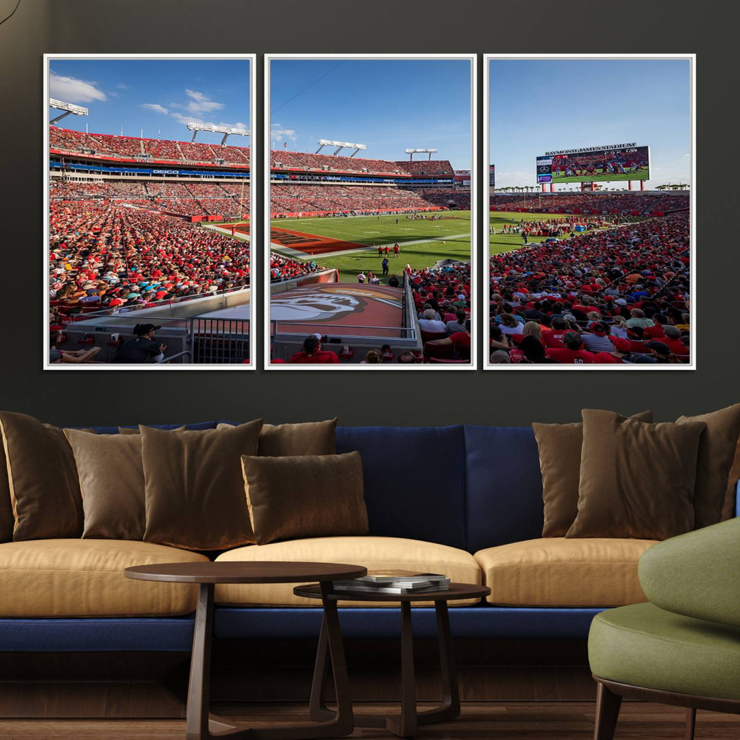 Tampa Stadium Wall Art Canvas Print.