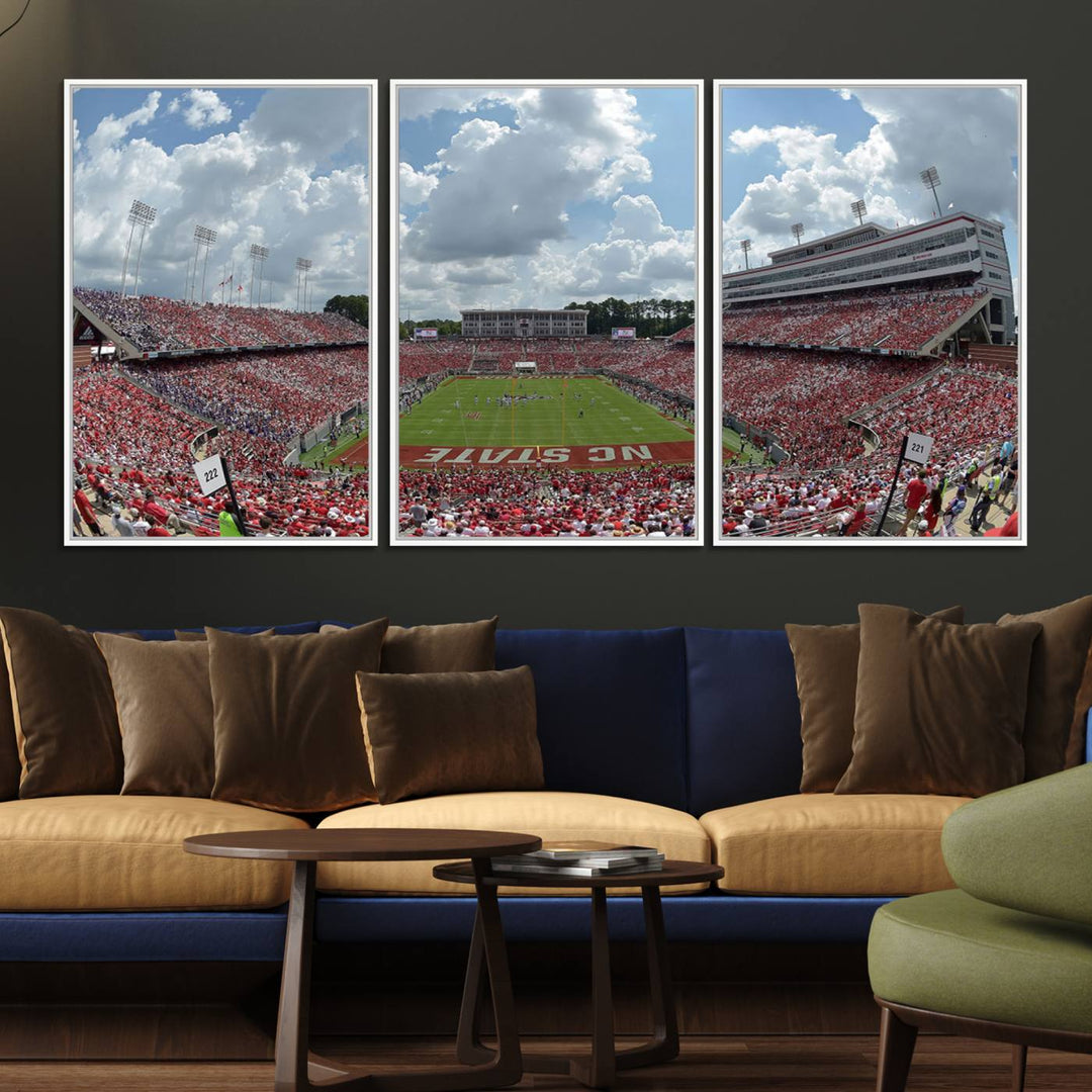 Canvas print of Carter-Finley Stadium, showcasing the NC State Wolfpack.