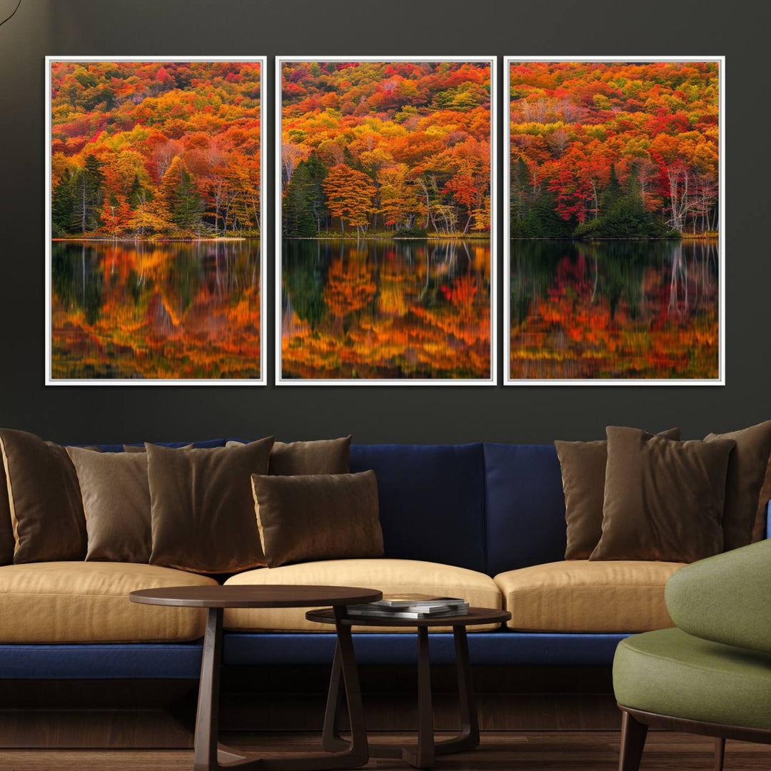 Fall Foliage Wall Art featuring autumn reflections.