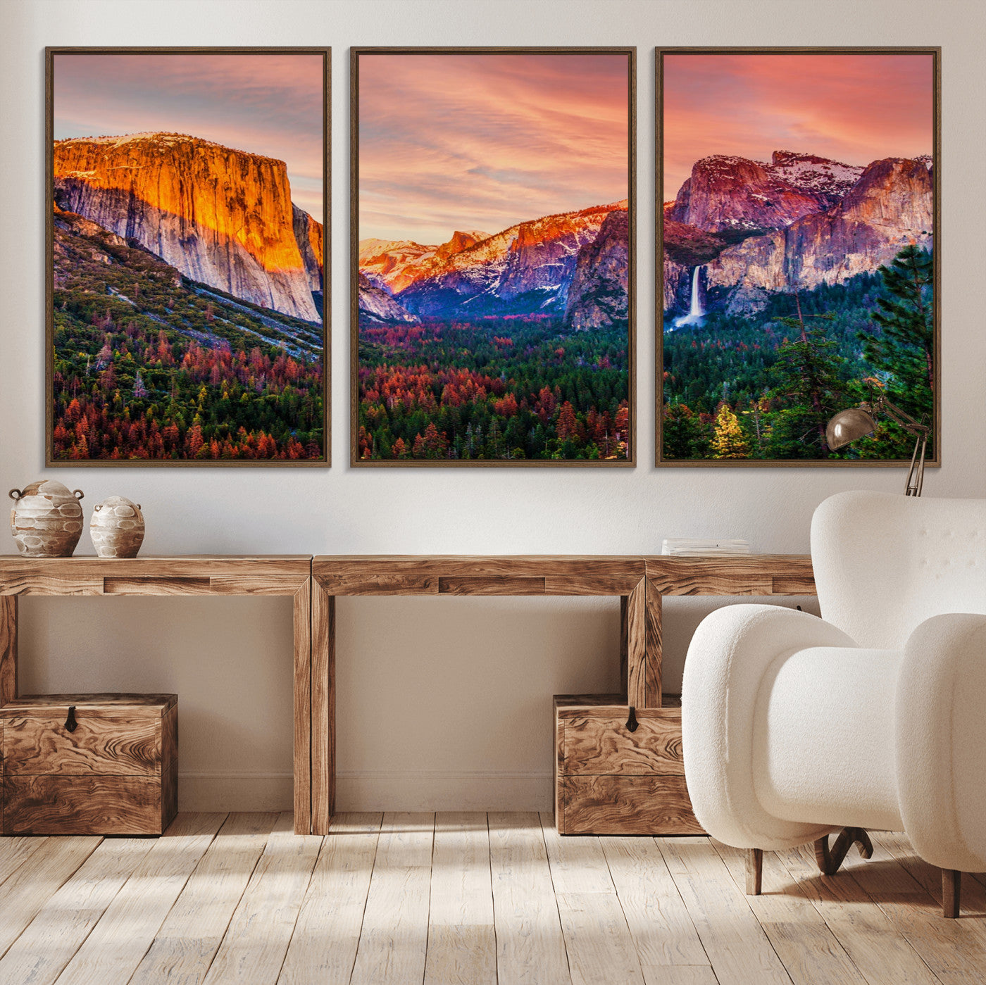 MGV-FC-60X30-3P - Yosemite Nal Park Wall Art Landscape Canvas Print El Capitan