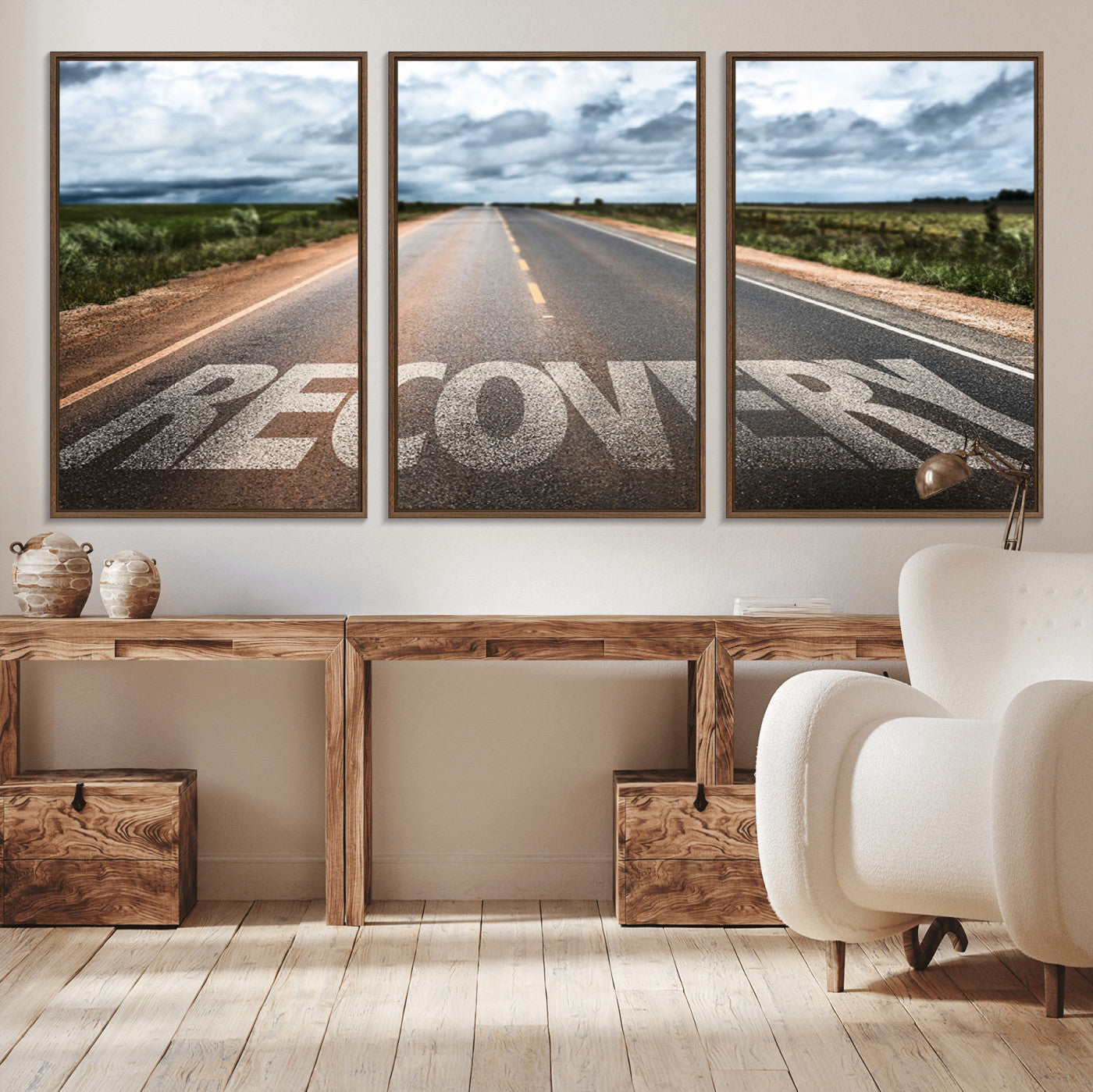 MGV-FC-60X30-3P - Recovery Road Wall Art Canvas Print