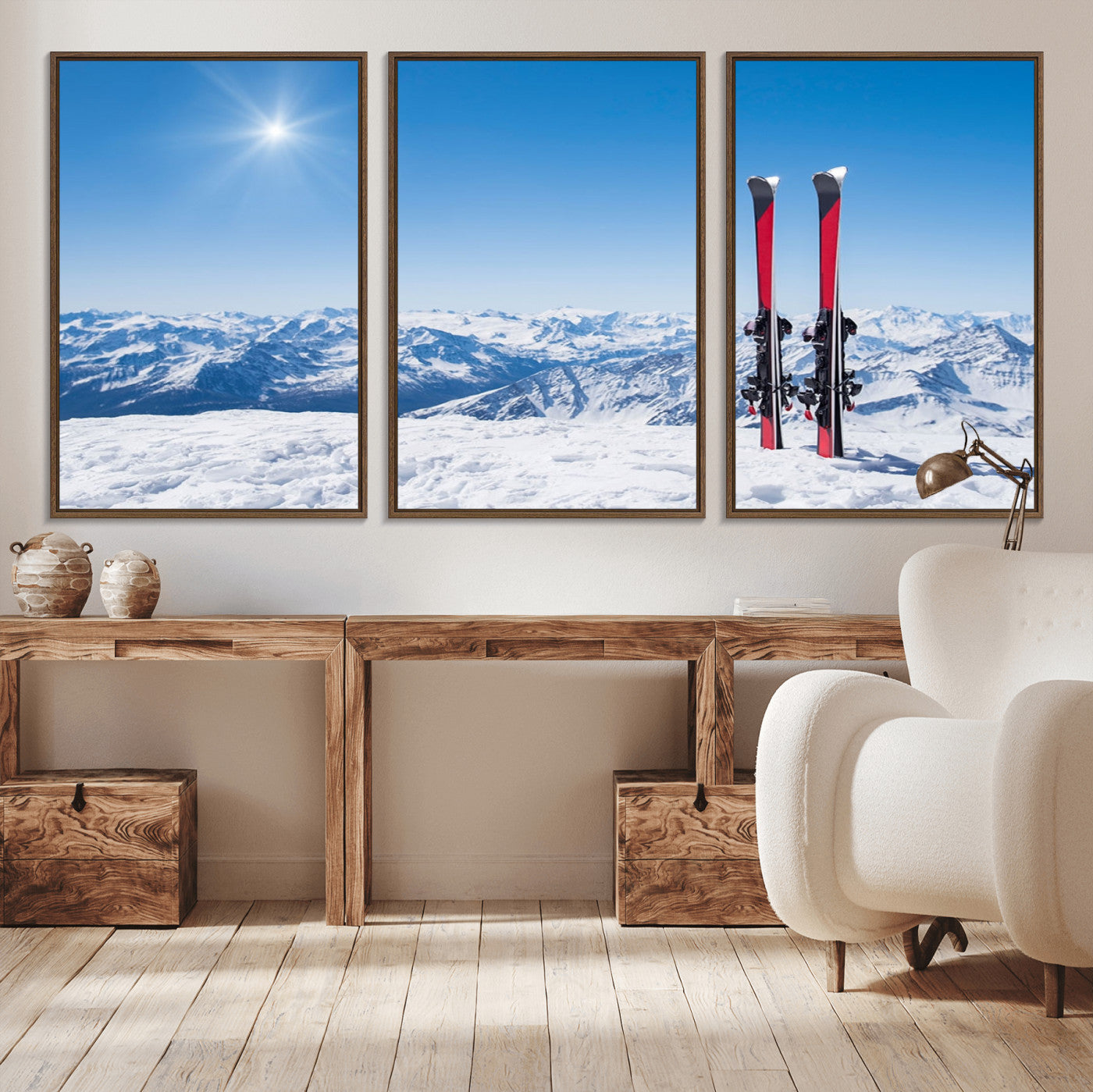 MGV-FC-60X30-3P - Ski Season Snow Wall Art Canvas Print