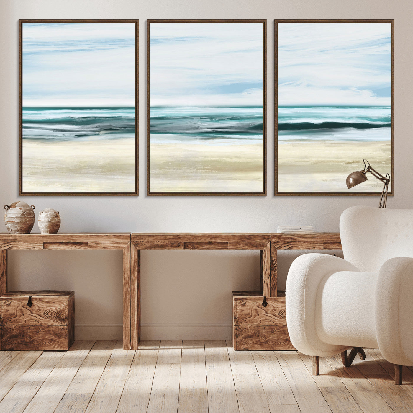 -Ocean Abstract Wall Art Canvas Print