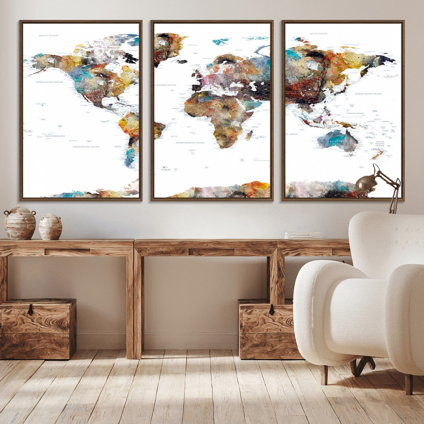 25251-MGV-CV-36X24-Push Pin World Map Canvas Print – Travel Tracker Wall Art for Couples, Perfect Anniversary Gift for Home or Office Decor