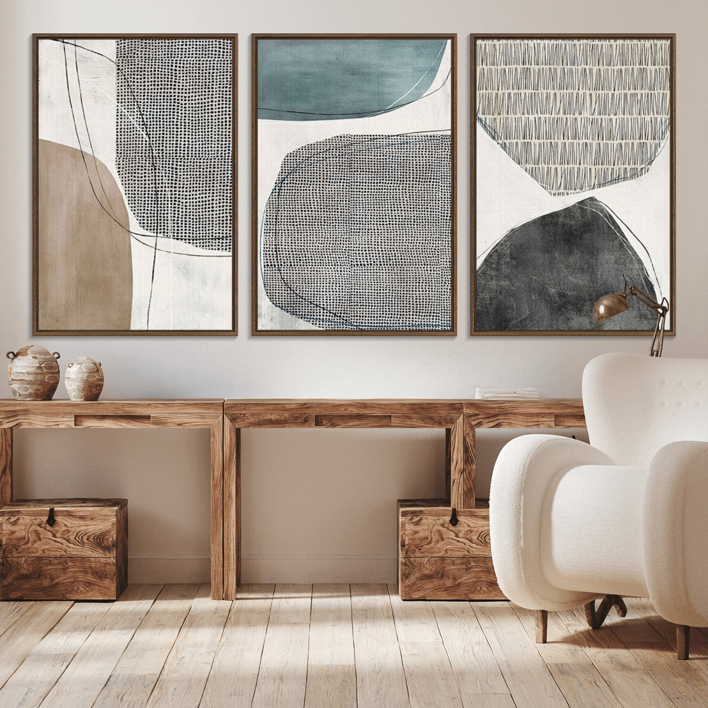 MGV-FC-60X30-3P - Canvas Print Wall Art Abstract Art Boho, Framed Boho Decor Canvas Print