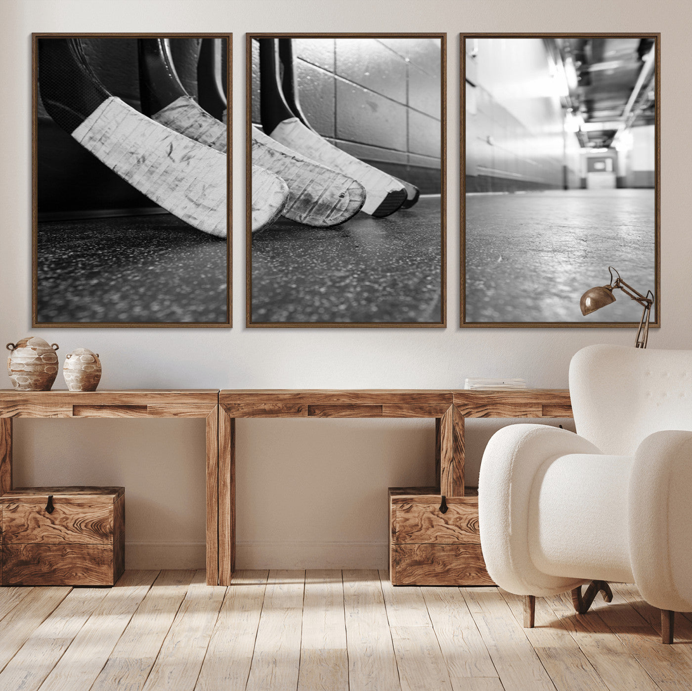 MGV-FC-60X30-3P - Ice Hockey Wall Art Canvas Print