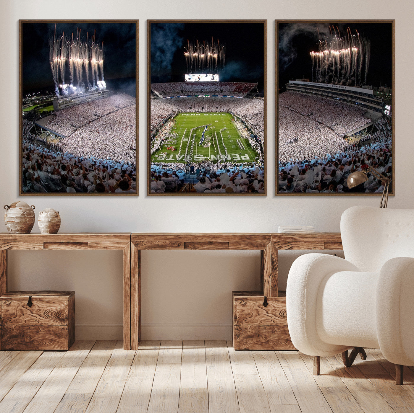 MGV-FC-60X30-3P - Penn Stadium Football Wall Art Canvas Print, Pennsylvania University Football Stadium