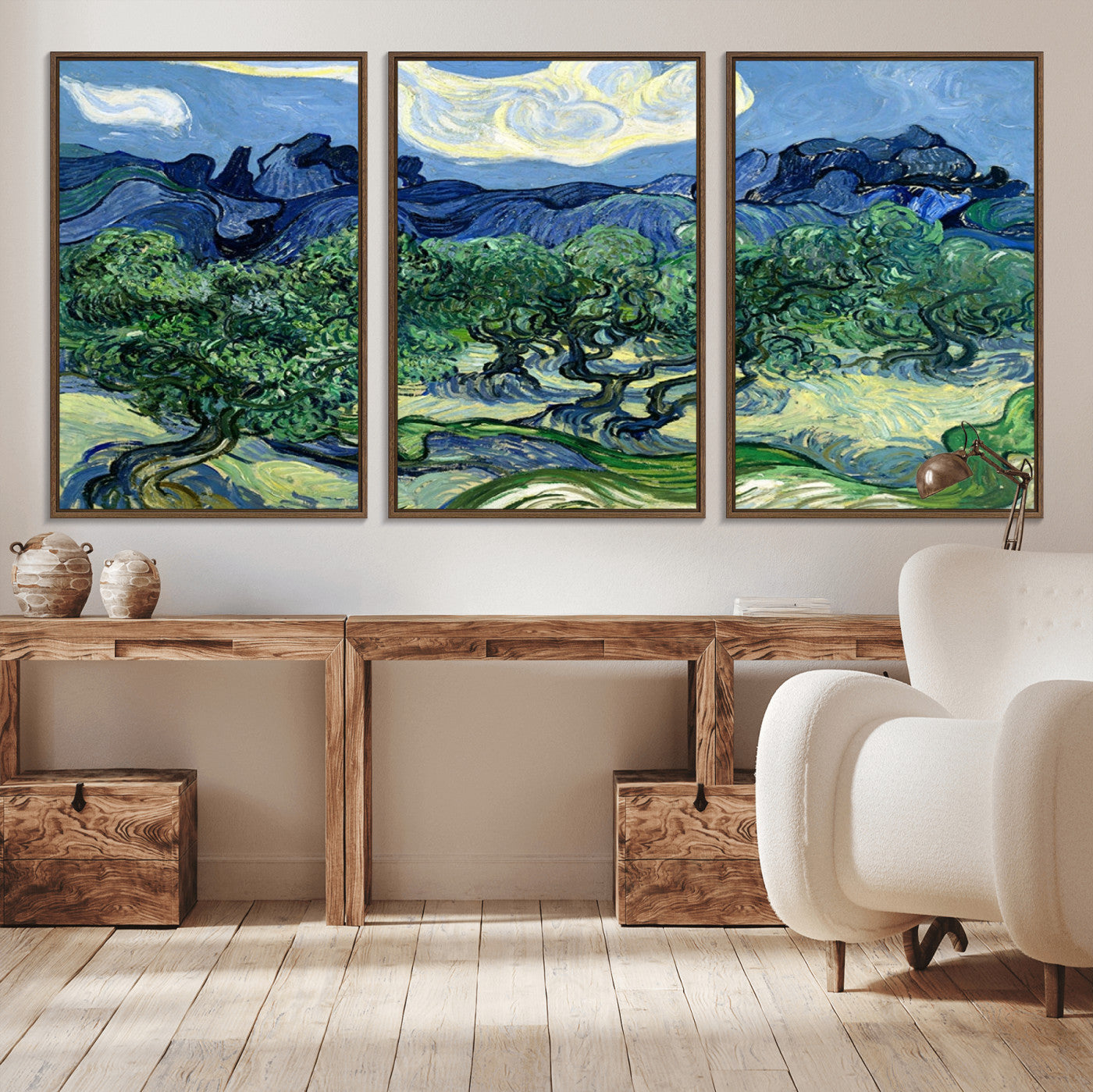 -Olive Trees Van Gogh Wall Art Canvas Print
