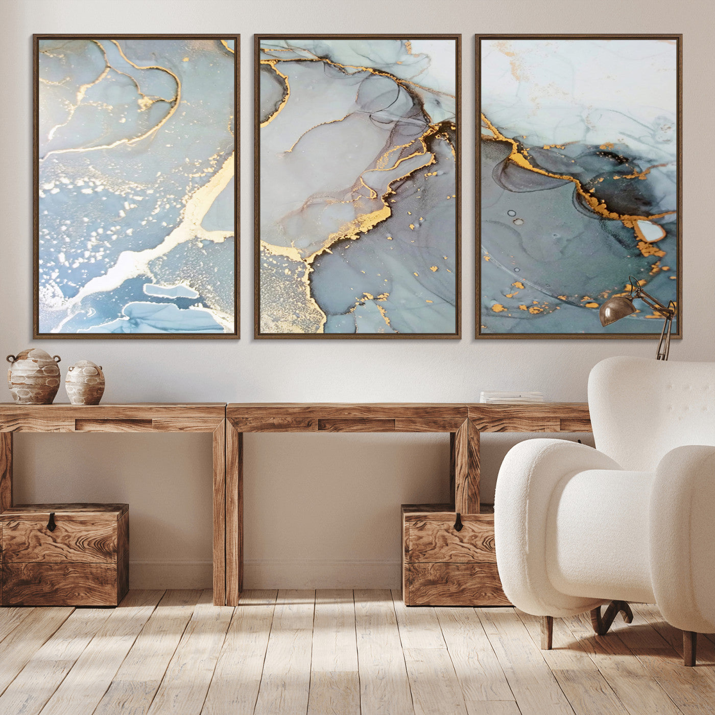-Large Abstract Marble Wall Art Canvas Print for Living Room and Farmhouse Decor