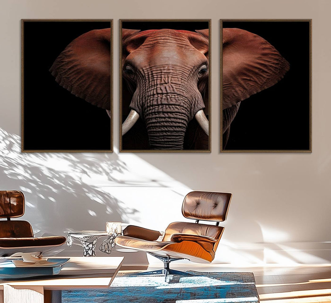 The Wild Elephant Wall Art Canvas Print is displayed prominently.