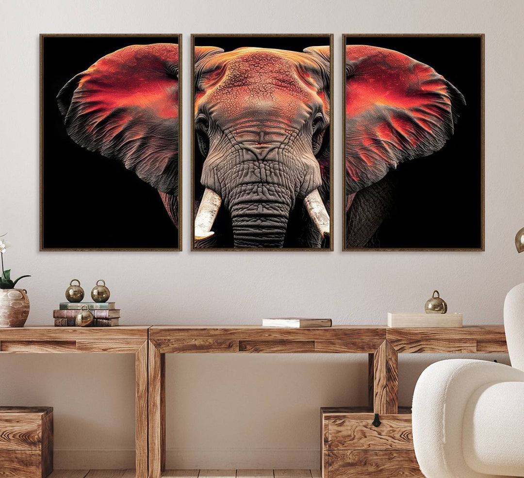 Elephant Wall Art Canvas Print, perfect for animal lovers.