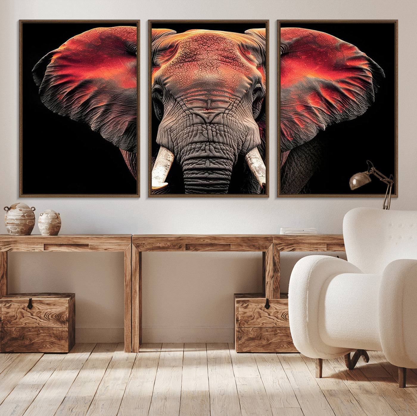 -Elephant Wall Art Canvas Print