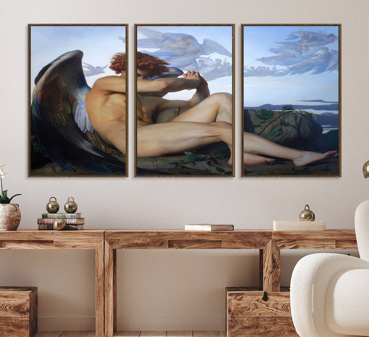 Fallen Angel Wall Art Canvas Print displayed above.