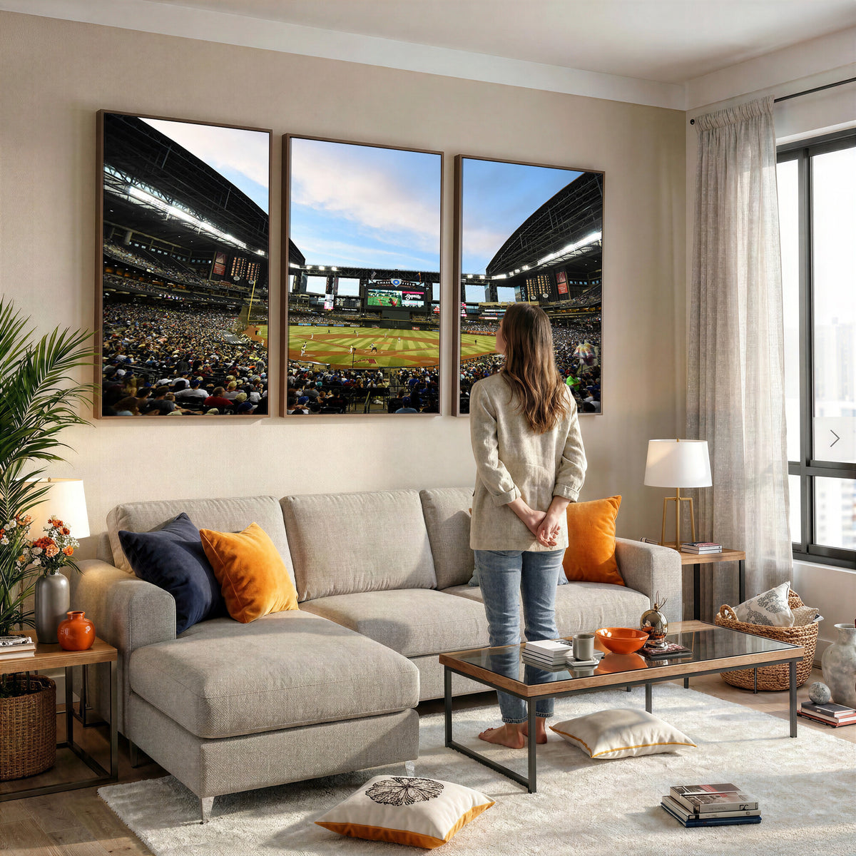92672-MGV-CV-36X24 - Arizona Diamondbacks Team Print - Phoenix Chase Field