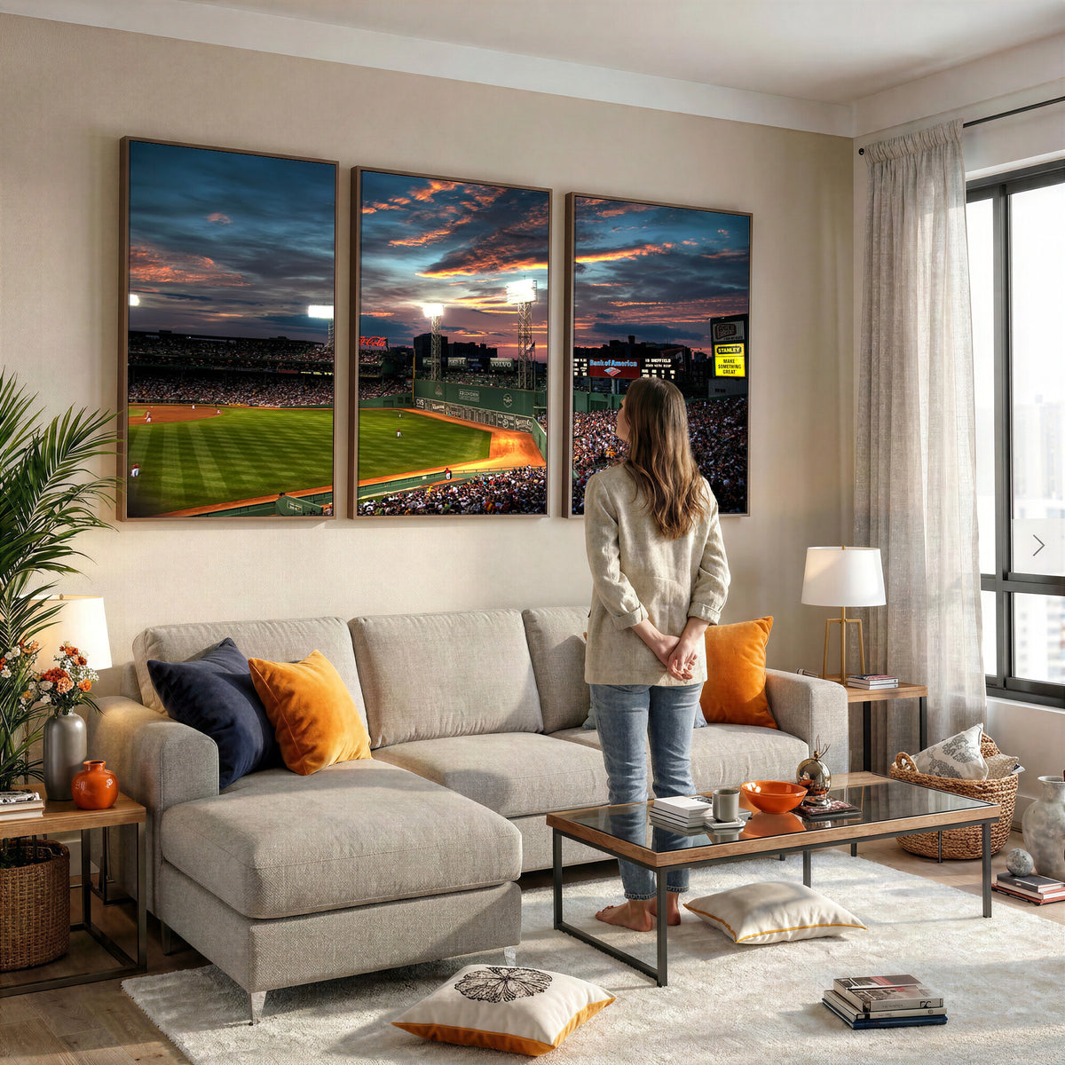 66781-MGV-CV-36X24 - Fenway Park Boston Massachusetts Stadium Wall Art Canvas Print
