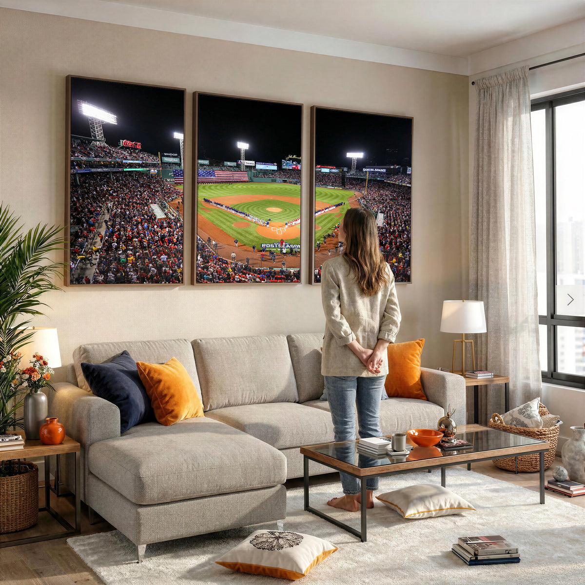 47365-MGV-CV-36X24 - Fenway Park Wall Art Canvas Print | Large Baseball Stadium Canvas for Boston Red Sox Fans