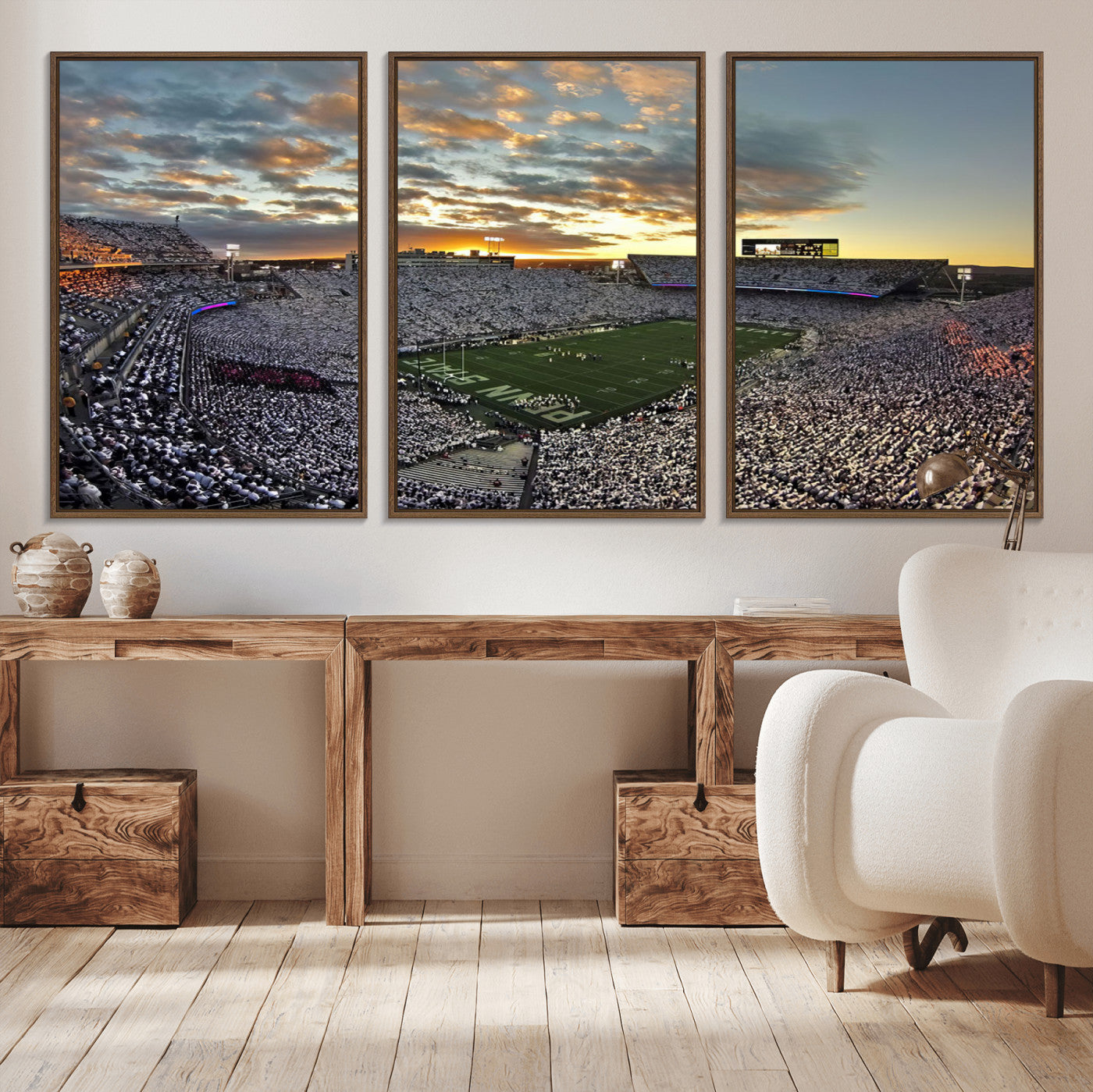 MGV-FC-60X30-3P - Beaver Stadium Wall Art - Penn State Stadium Wall Art | Penn Nittany Lions Football Match for Sport Room Decor