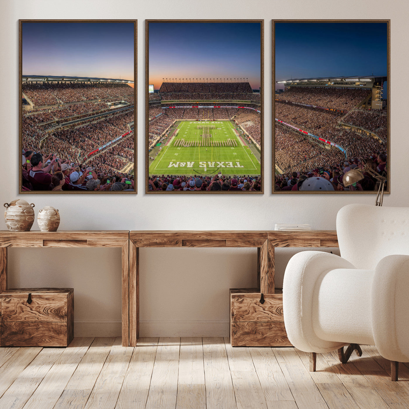 MGV-FC-60X30-3P - Kyle Field Wall Art Print | Large Texas A&M Aggies Football Canvas Print for Sports Enthusiasts | Framed, Ready-to-Hang Stadium Decor