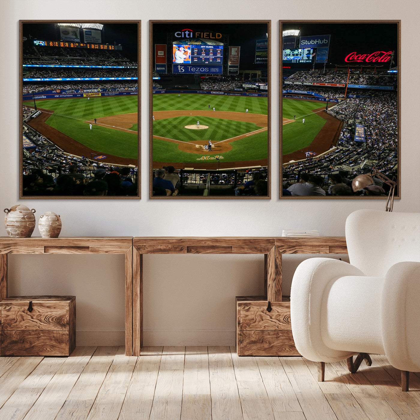 MGV-FC-60X30-3P - Oakland Athletics Baseball Team Print - RingCentral Coliseum Stadium Wall Art Canvas Print