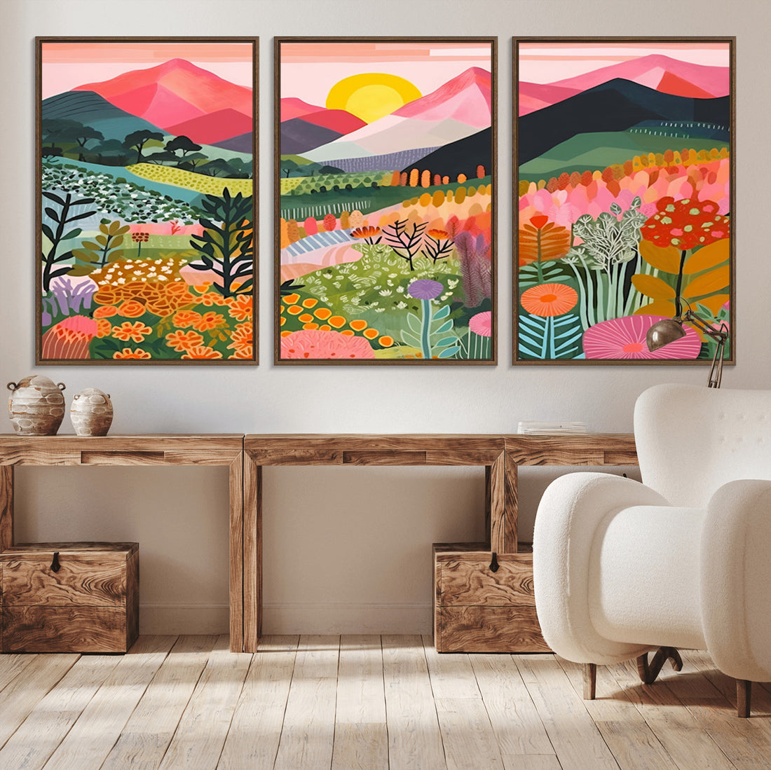 Yayoi Kusama 1986 Wall Art Print | Yayoi Kusama Wabi Sabi Japanese Abstract Landscape Canvas