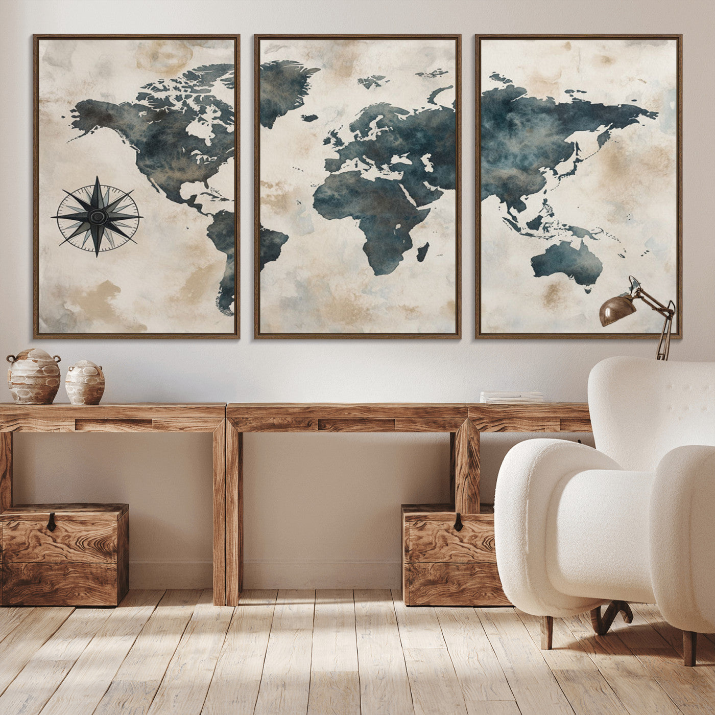 MGV-FC-60X30-3P - Push Pin World Map Canvas Print – Framed Wall Art for Couples to Track Their Travels – Anniversary