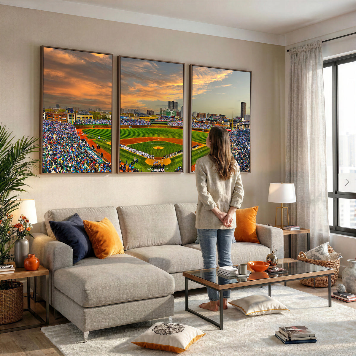 45635-MGV-CV-36X24 - Chicago Wrigley Field Wall Art Canvas Print
