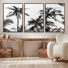 46641801-MGV-CV-40X27-Palm Wall Art Canvas Print, Framed Tropics Art Picture Print, Monochrome Perfect Minimalist Decor