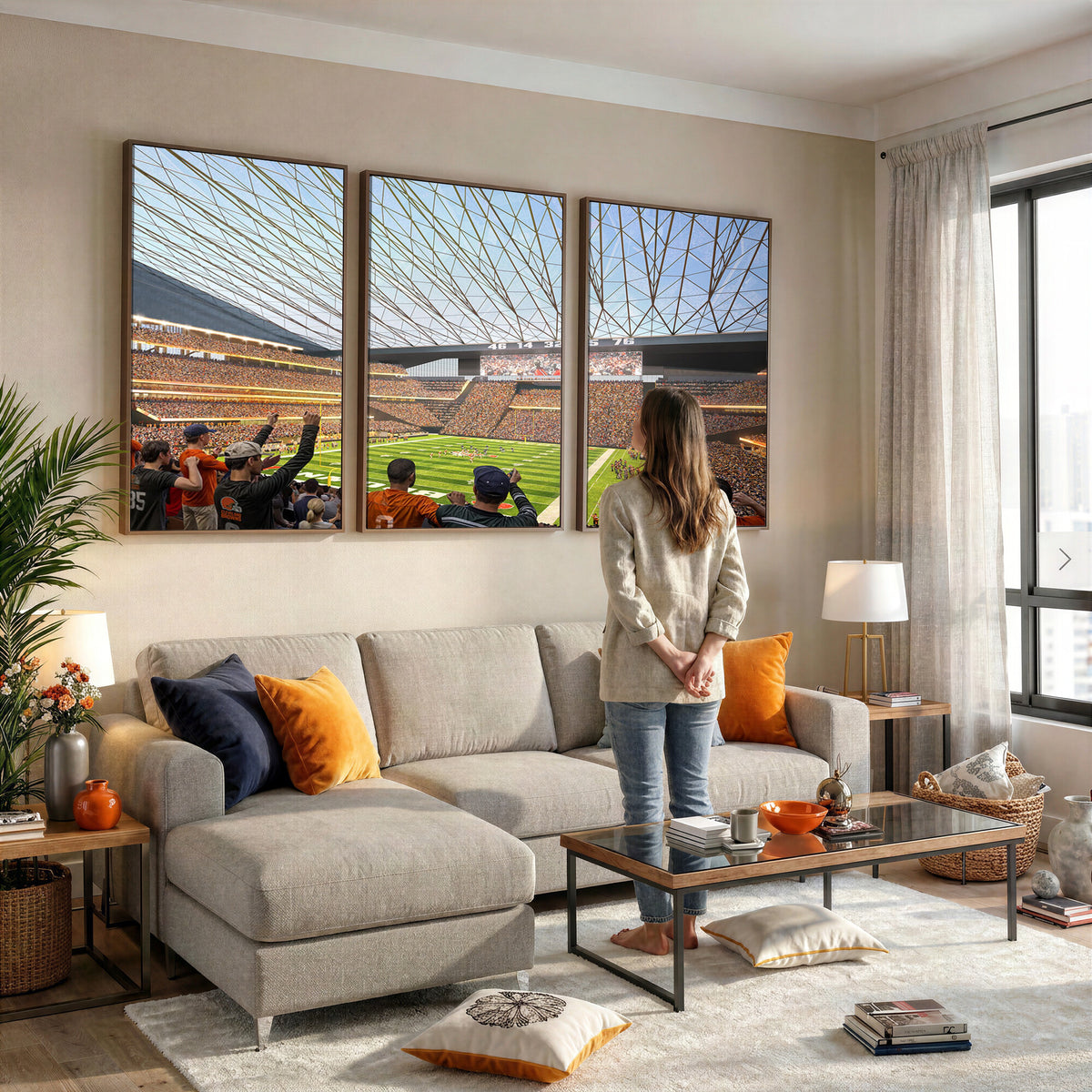81960112-MGV-CV-36X24 - Cleveland Browns Stadium Wall Art Canvas Print