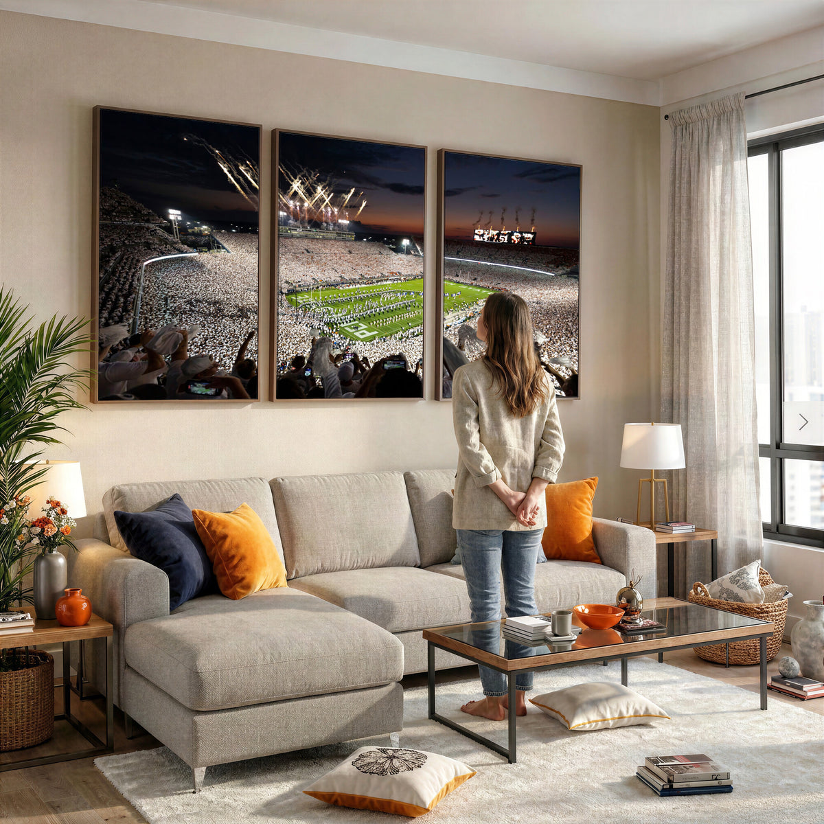 26666-MGV-CV-36X24 - Penn State Stadium Wall Art Canvas Print, White Out