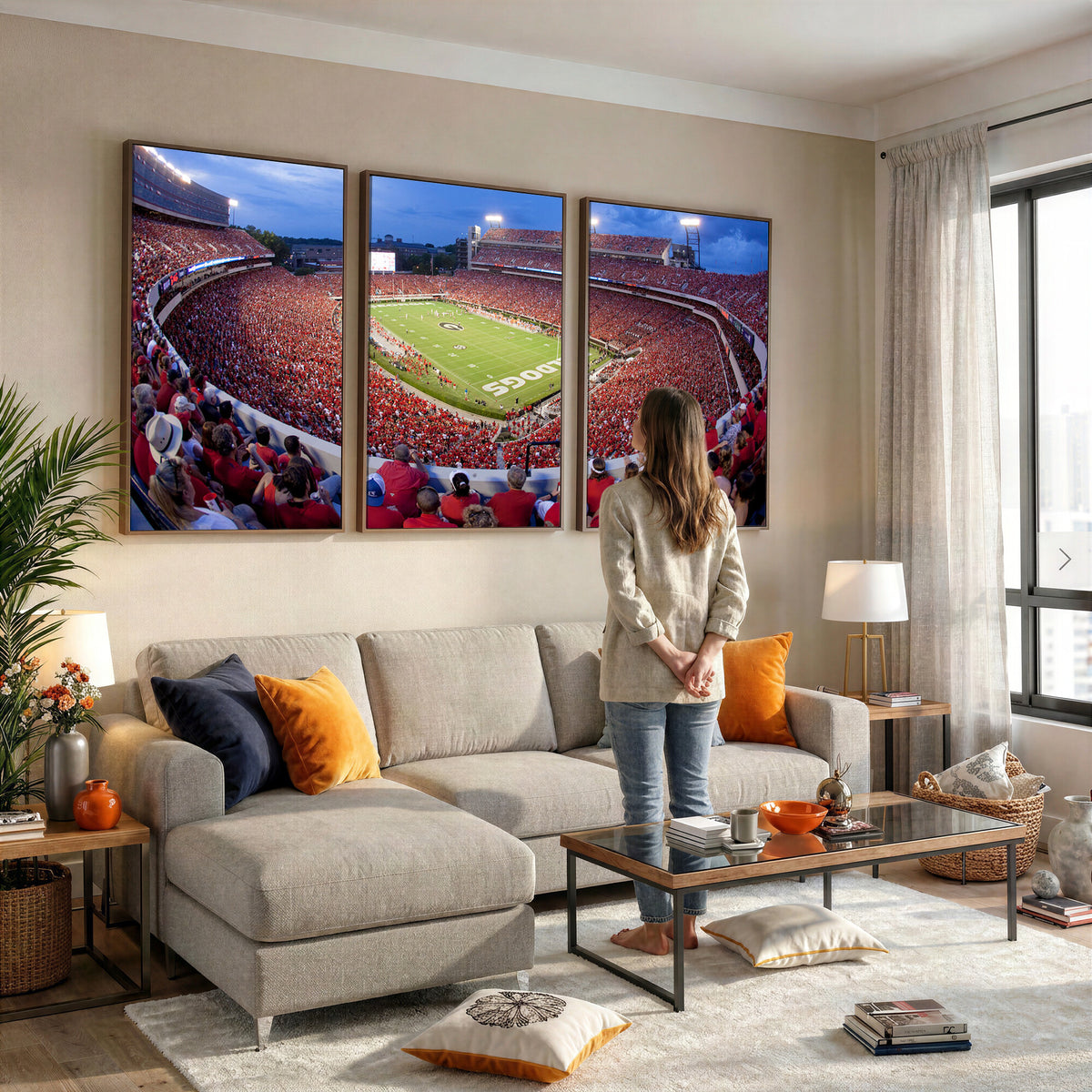10244378-MGV-CV-36X24 - Dooley Stadium Wall Art, Sports Arena Canvas Print, Dooley Field, Home Bar Wall Decor
