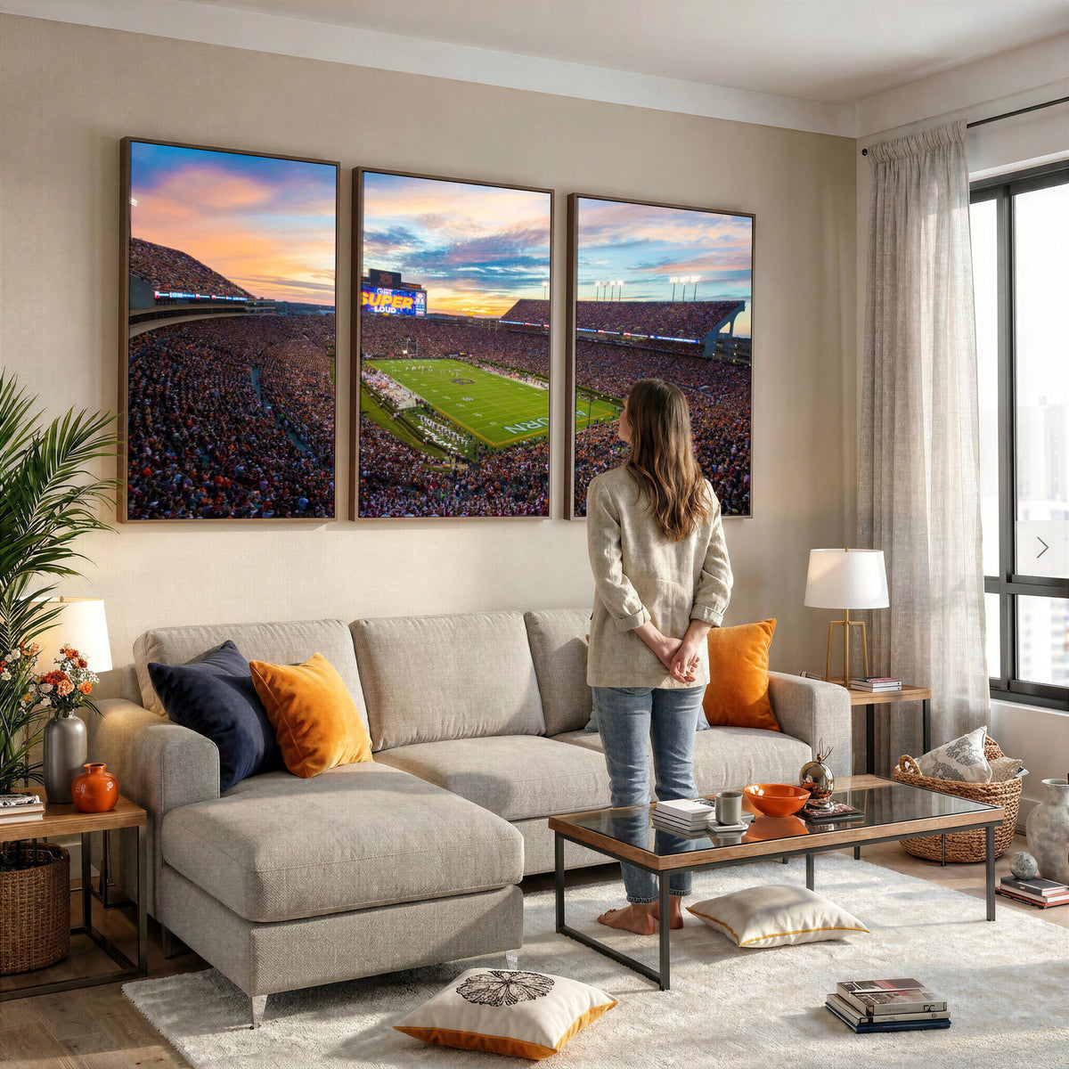 29755746-MGV-CV-36X24 - Jordan-Hare Stadium Wall Art Canvas Print, Football Stadium