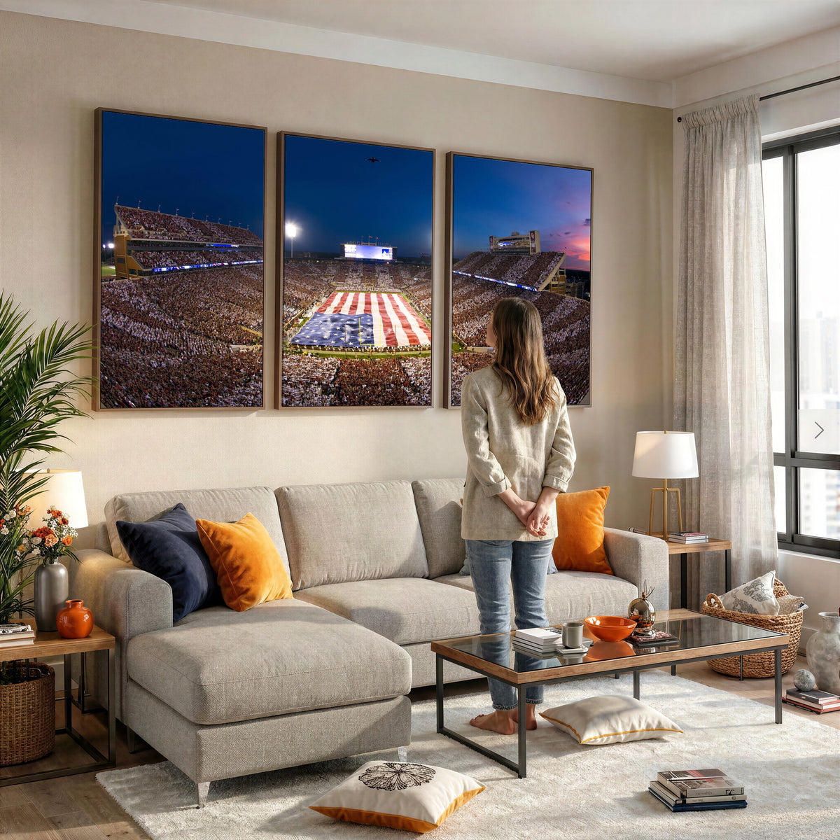 12979182-MGV-CV-36X24 - Oklahoma Sooners Memorial Stadium Wall Art Canvas Print