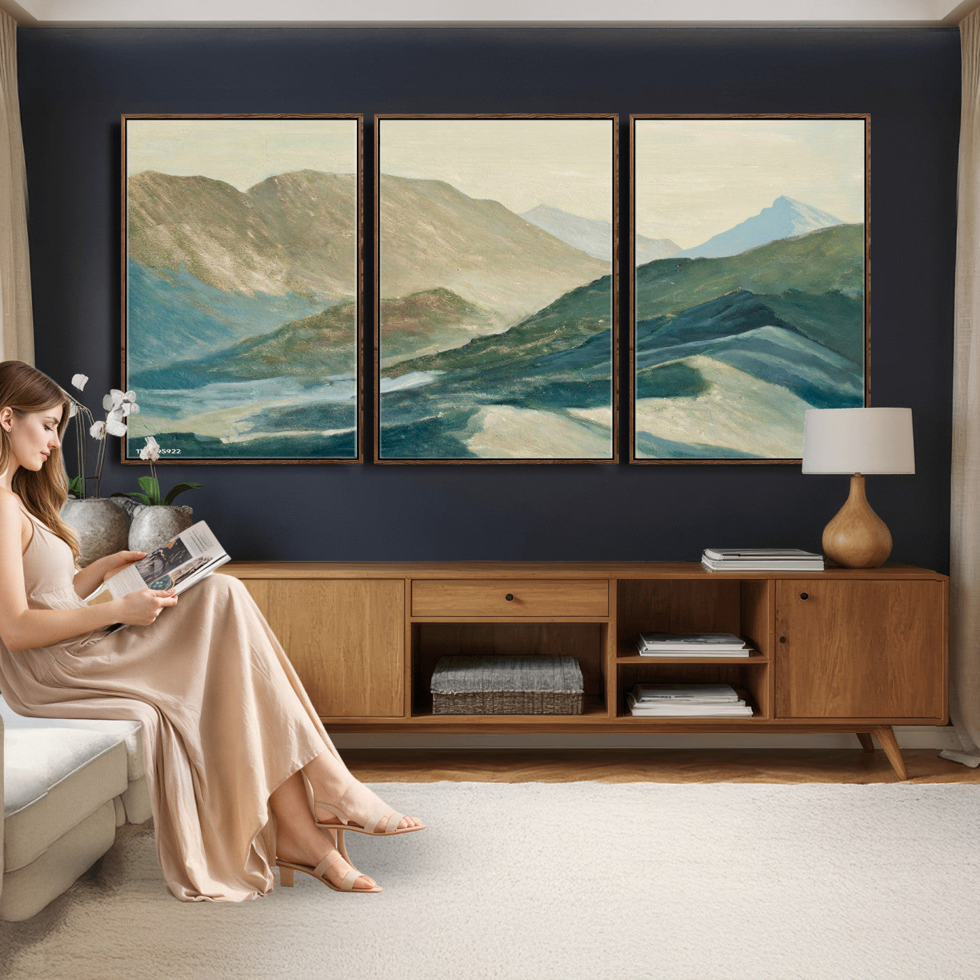 33629523-MGV-CV-36X24 - Shemelina Mountain Landscape, Mountains at Dawn Wall Art Canvas Print