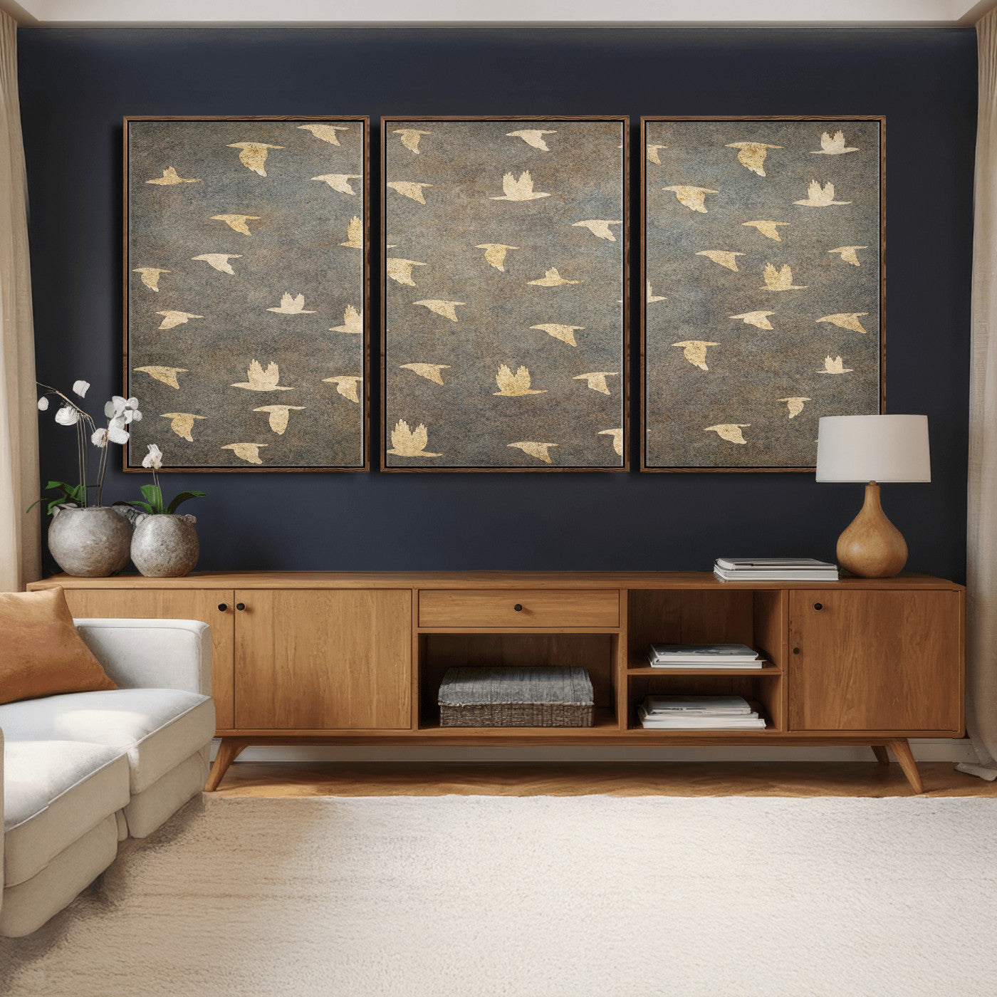 20532514-MGV-CV-36X24 - Abstract Birds Wall Art Canvas Print