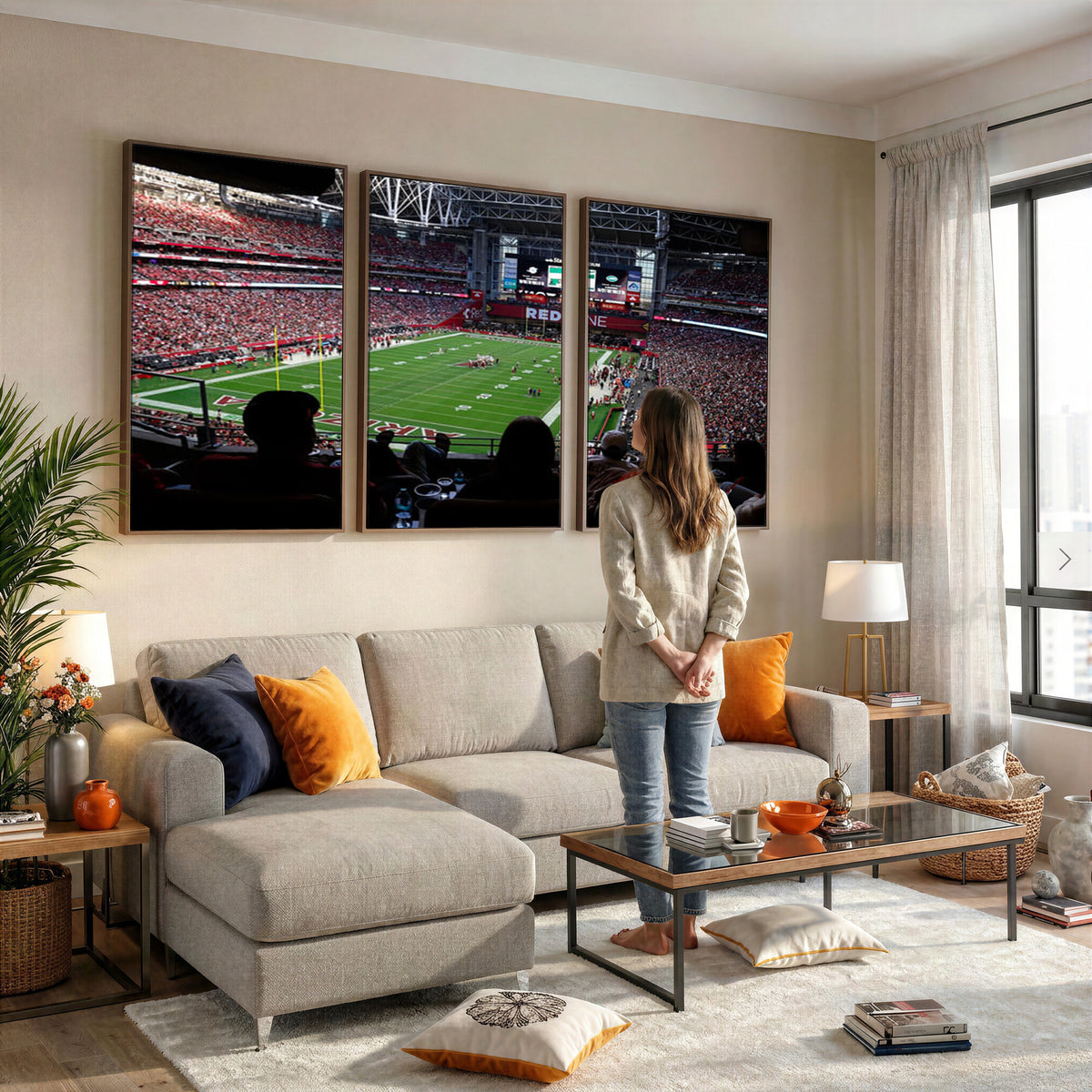 84196298-MGV-CV-36X24 - State Farm Stadium Canvas Wall Art, Arizona Cardinals Football Stadium Print, Glendale NFL Arena Photography Artwork
