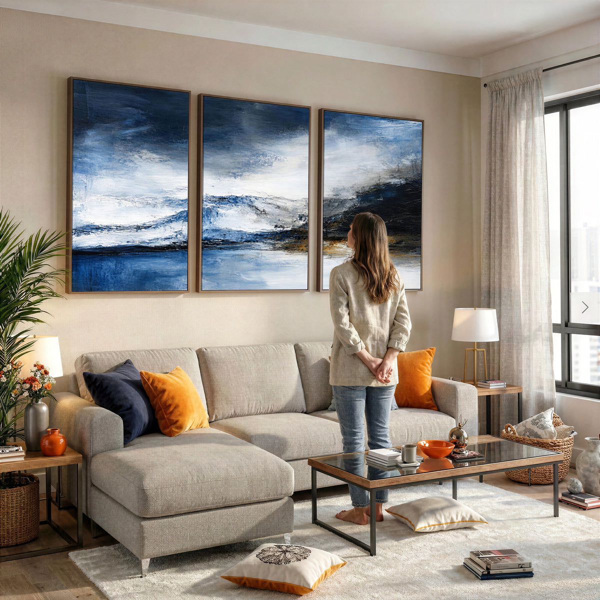 48142030SS-_Poster-30x20 - Extra Large Abstract Wall Art Canvas Print