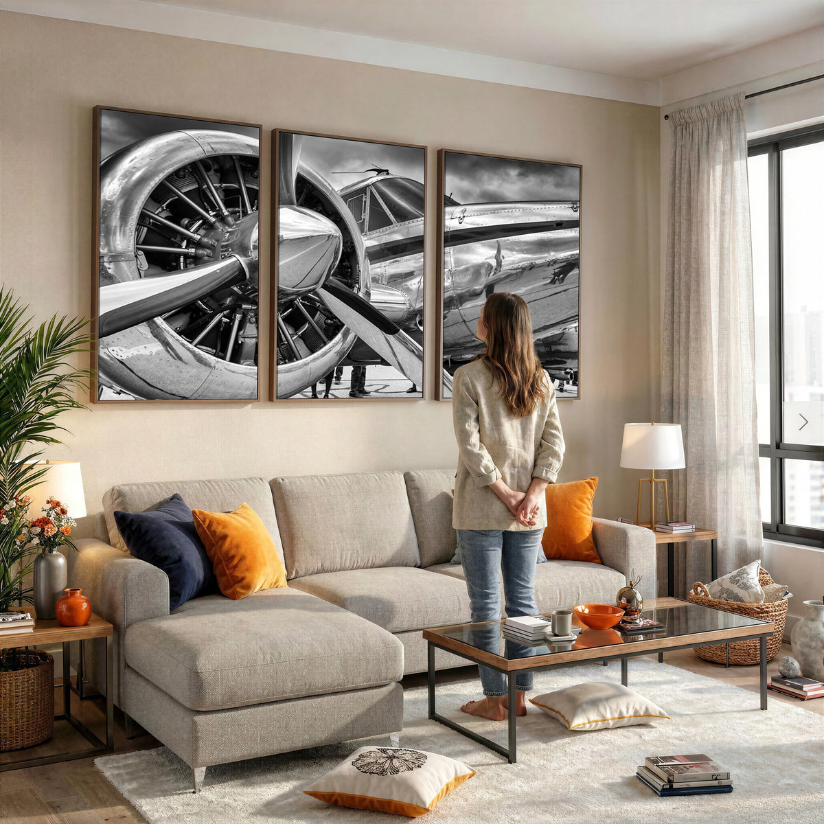 40672-MGV-CV-36X24 - Vintage Antique Airplane Wall Art Canvas Print