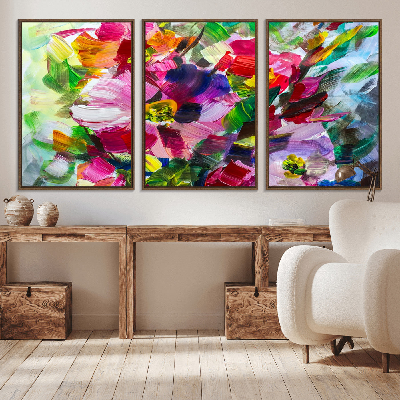 75768-MGV-CV-36X24-Oil Flower Abstract Canvas Print