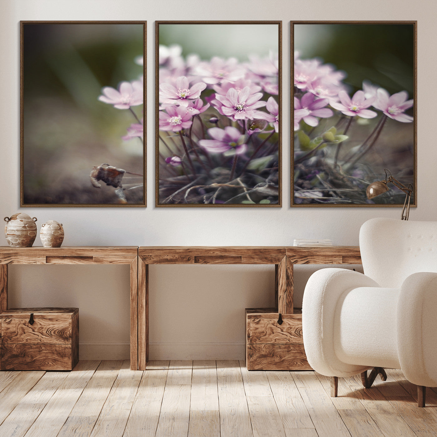 -Pink Wild Flower Canvas Print