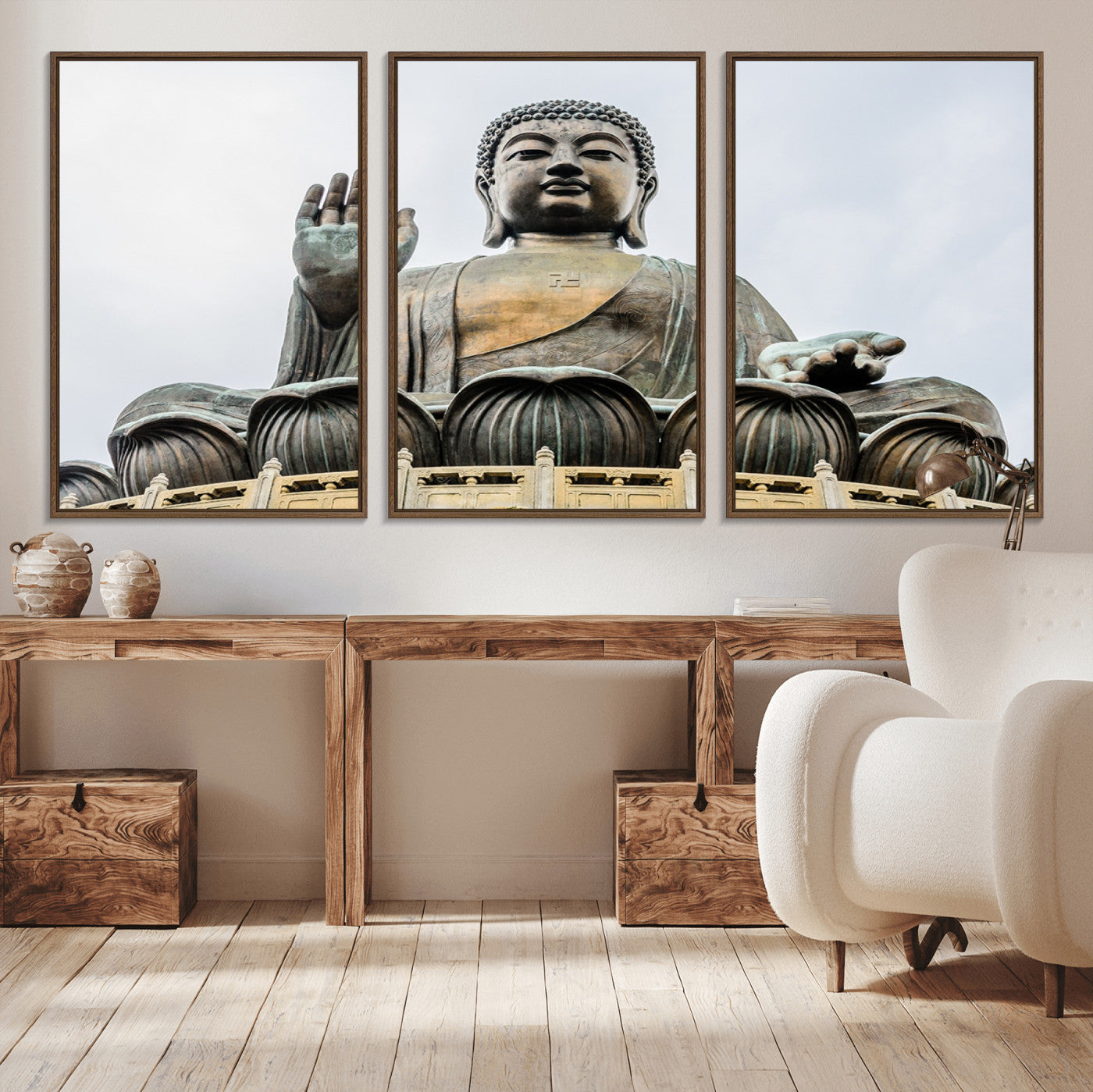 77041-MGV-CV-36X24-Buddha Statue Wall Art Canvas Print
