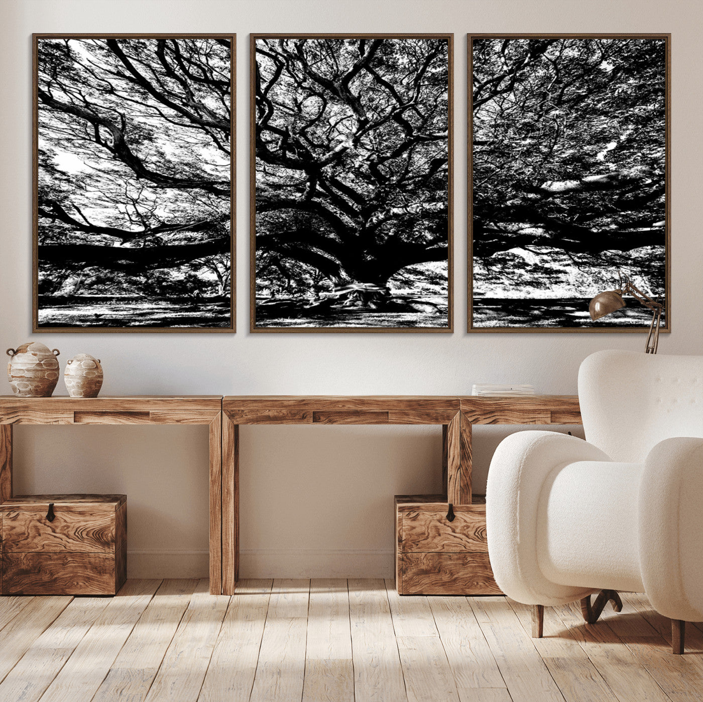 MGV-FC-60X30-3P - Mighty Angel Oak Wall Art | Angel Oak Tree Art Print