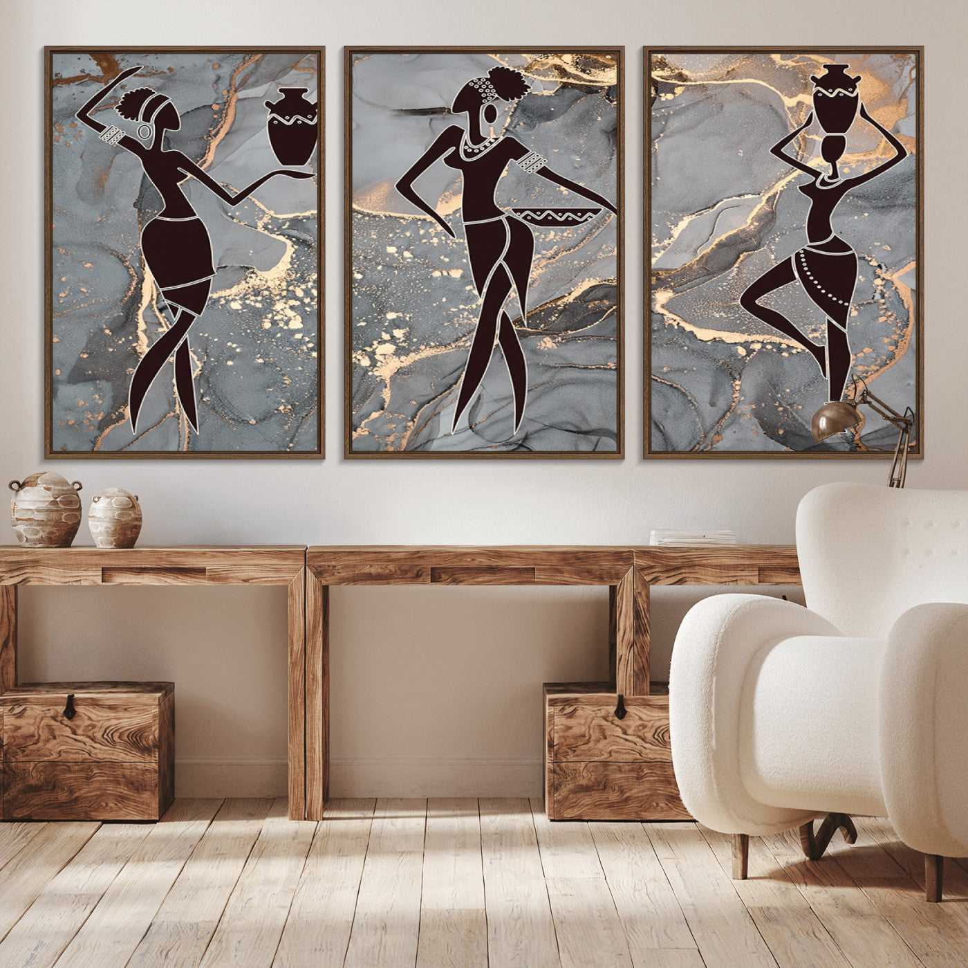 25097-MGV-CV-36X24-Abstract African Womens Art Canvas Print