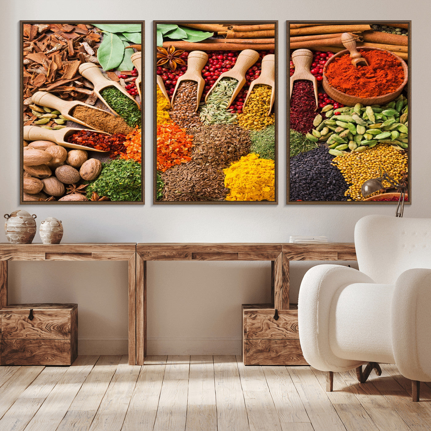 MGV-FC-60X30-3P - Spices Kitchen Wall Art Canvas Print