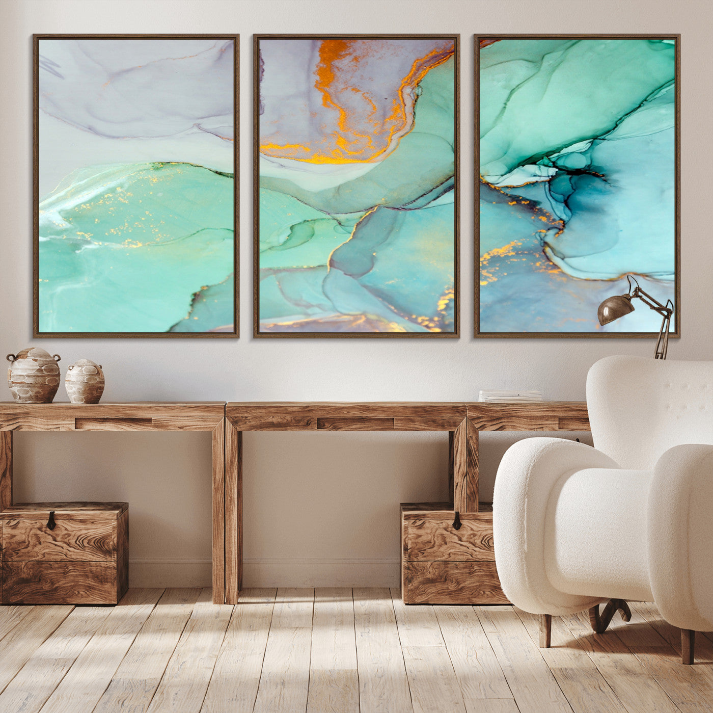 36934-MGV-CV-36X24-Colorful Marble Fluid Effect Canvas Wall Art Print